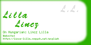 lilla lincz business card